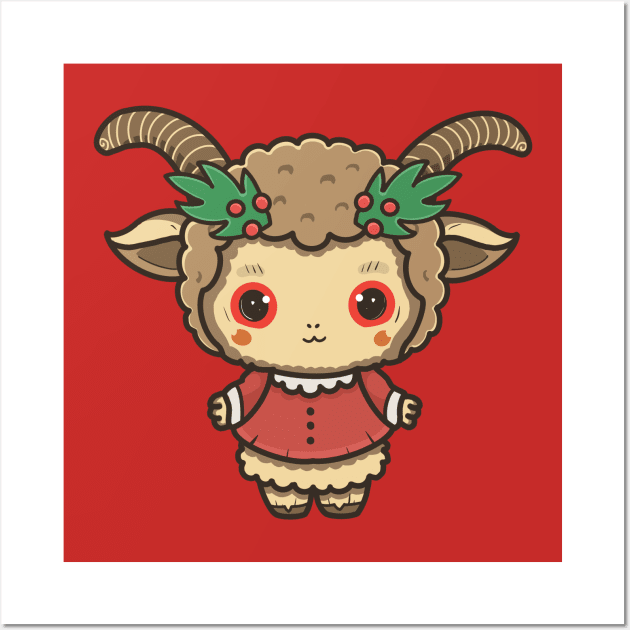 Festive goat Wall Art by Horrible Bunny